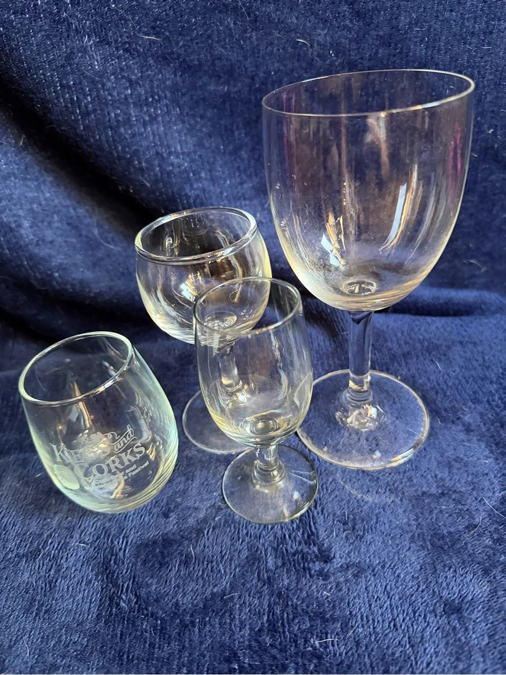 Clear Glass Wine & Liqueur Glass Set - Legs & Corks Branded Tumbler
